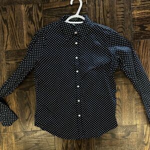 Ralph Lauren Black and White Polka Dot Shirt